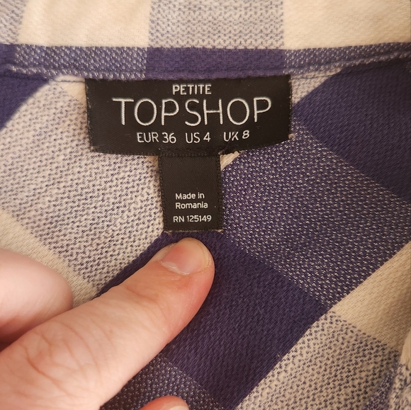 Topshop Gingham Shirt Dress - Picture 6 of 6